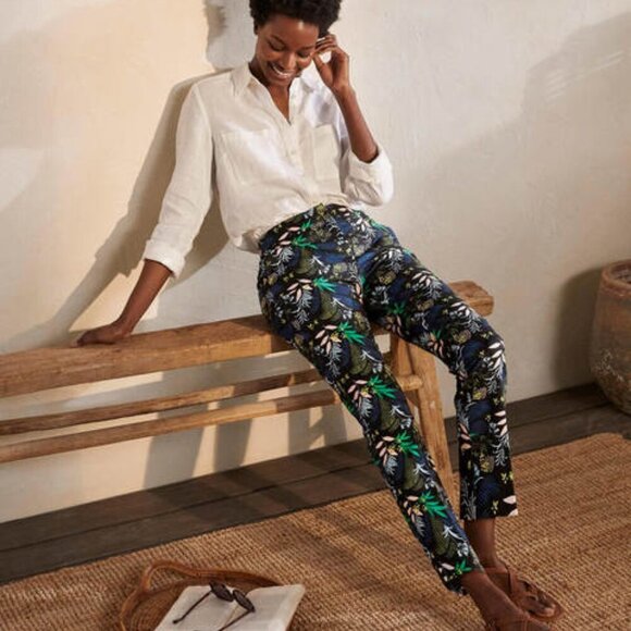 Boden Pants 4P Petite Richmond 7/8 Trousers Safari Fern Ankle Cropped - Picture 8 of 8